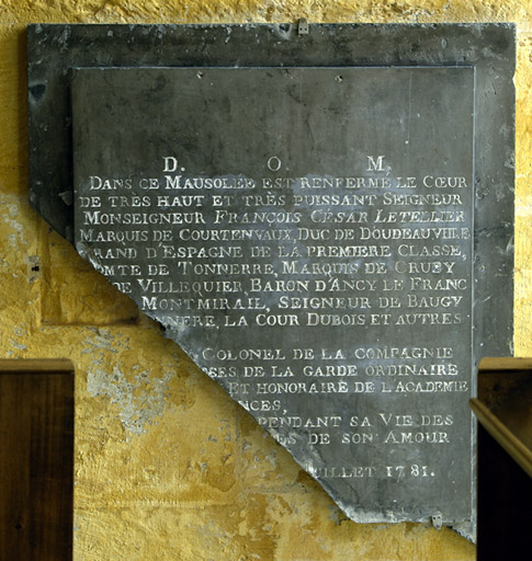 Plaque commémorative.