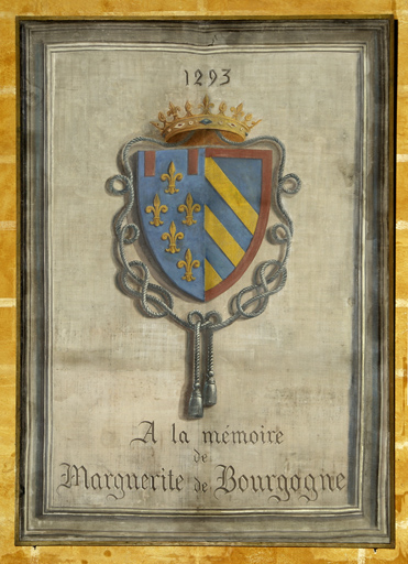 Tableau à la mémoire de Marguerite de Bourgogne.