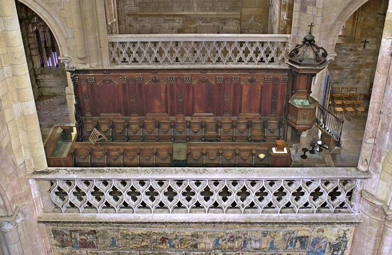 Clôtures latérales de la croisée du transept, vue prise de la coursière du bras nord.