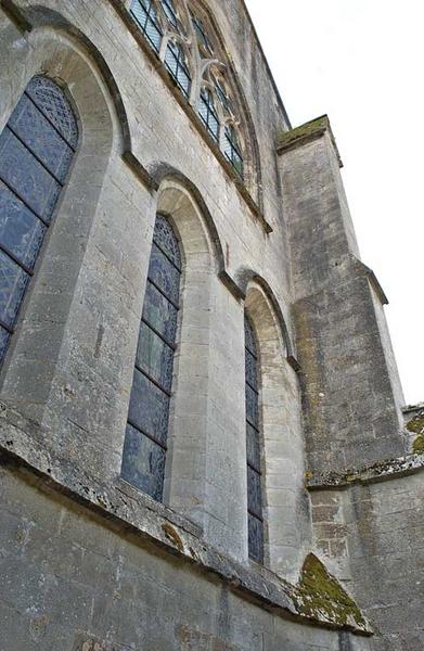 Bras nord du transept, vue vers la tourelle d'escalier (angle nord-ouest).