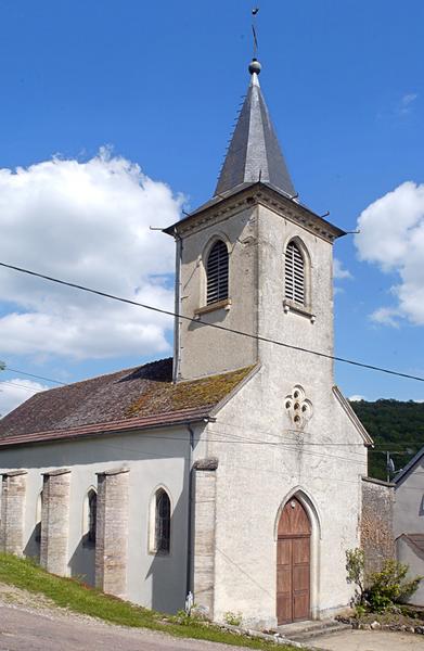 Façade et élévation gauche de la nef.