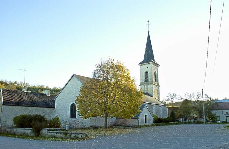 Vue d'ensemble, chevet et élévation gauche.