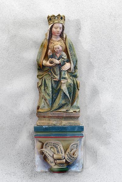 Statue : Vierge à l'Enfant assise