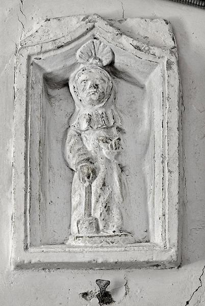 Demi-relief : saint Fiacre