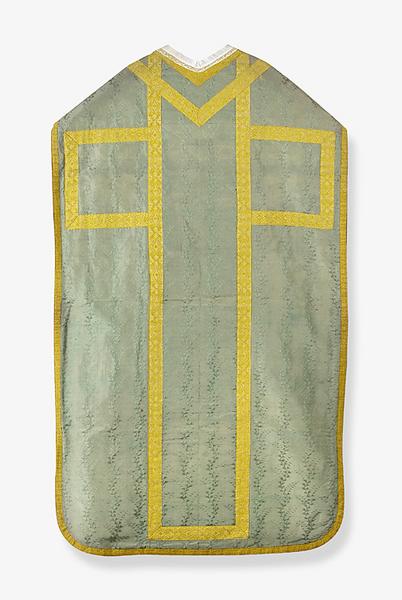 Ornement vert (chasuble, étole, manipule, voile de calice, bourse de corporal)