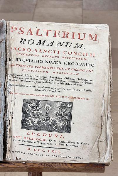 Livre liturgique : psautier romain (psalterium romanum)