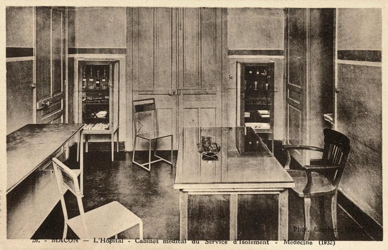 Cabinet médical du service d'isolement - médecine (1932).