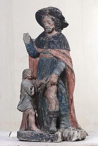 Groupe sculpté : saint Roch