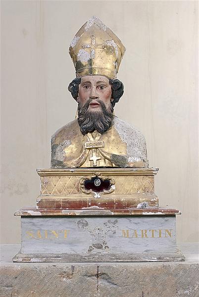 Bustes-reliquaires en pendant : saint Martin et saint Abdon