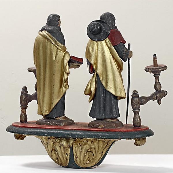 Bâton de procession : saint Jacques et saint Philippe