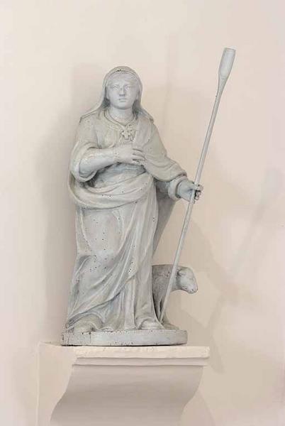 Groupe sculpté : sainte Geneviève