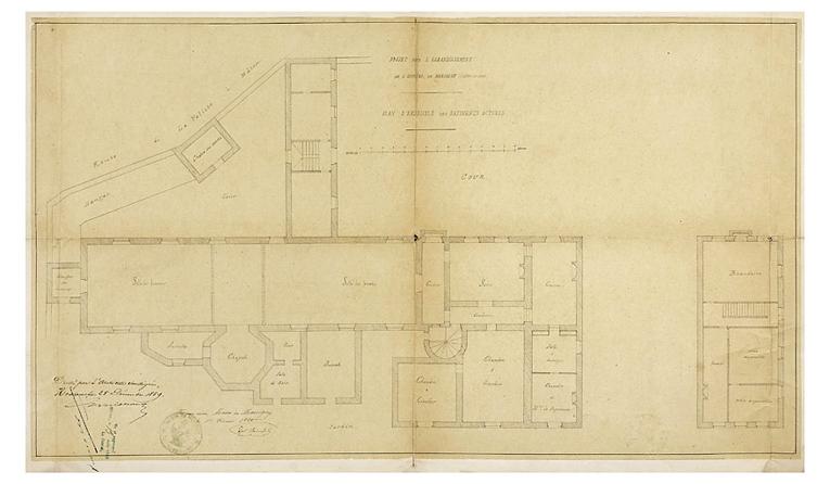 Projet d'agrandissement daté 1859.