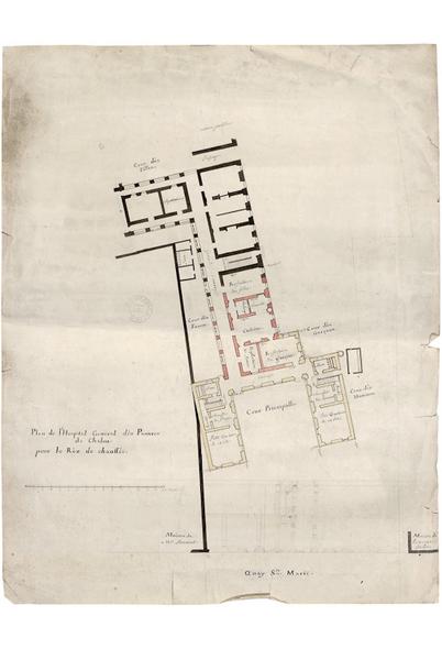 Projet pour le 'bâtiment du jardin', rez-de-chaussée (ni signé, ni daté).