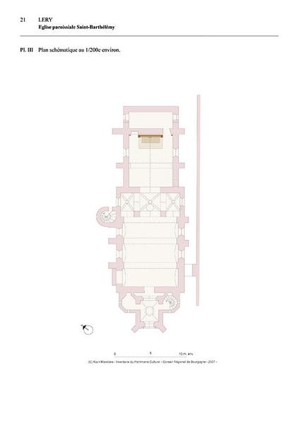 Plan schématique au 1:200e d'après un document ancien de G. Grèmaud.