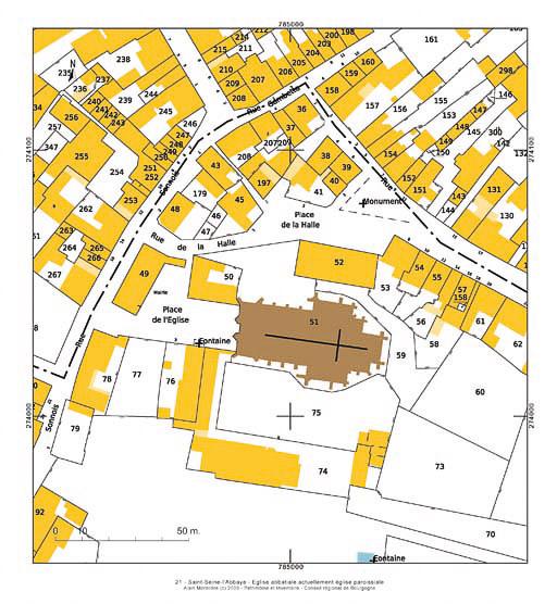 Plan de situation et plan-masse, extrait du plan cadastral au 1:1000e de 2007, section AC.