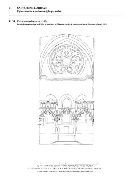 Elévation du choeur au 1:100e.