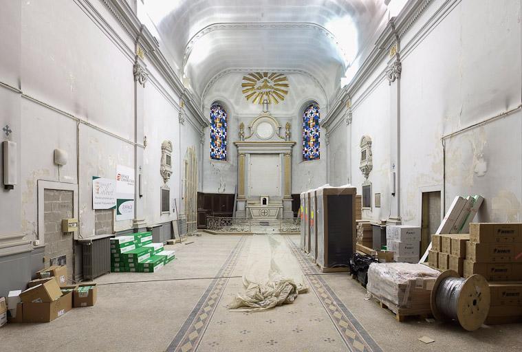 Vue intérieure de l'ancienne chapelle.