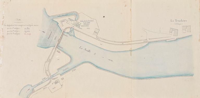 Construction de l'usine-moulin de La Truchère : situation.
