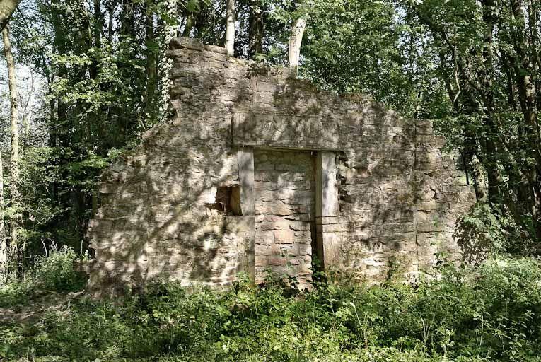 Ruines de l'église Saint-Maurice. Située sur la rive gauche de la Seille, cette église est l'une des plus anciennes fondées dans cette vallée.