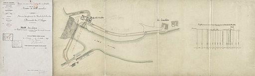 'Révision du règlement du moulin de La Truchère, demande des sieurs Lappe : plan des lieux et profil en travers suivant l'axe du canal d'amende', par Gardie, ingénieur ordinaire, le 8 octobre 1895, Jozon, ingénieur en chef.