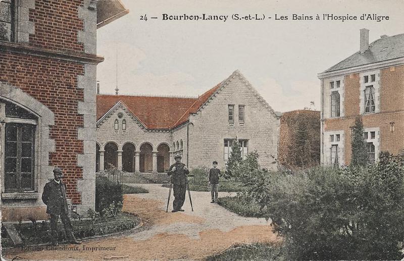 24 - BOURBON-LANCY (S.-et-L.) - Les Bains à l'Hospice d'Aligre (Edition Chandioux, Imprimeur).