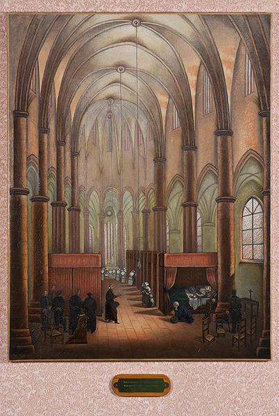 Ensemble de deux tableaux : La chapelle Saint-Jean pendant le choléra