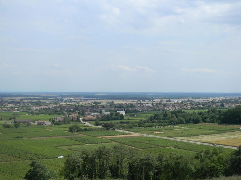 Vue vers le sud-est depuis la RD 108.