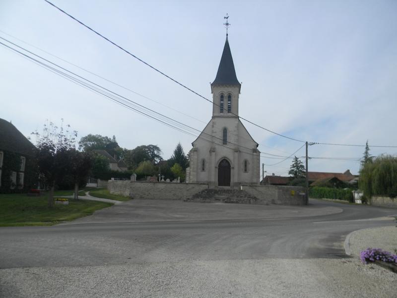 Façade est de l'église.