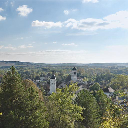Vue d'ensemble du village de Cravant.