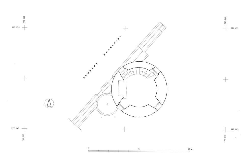 Tour des Poudres : plan du niveau 4.