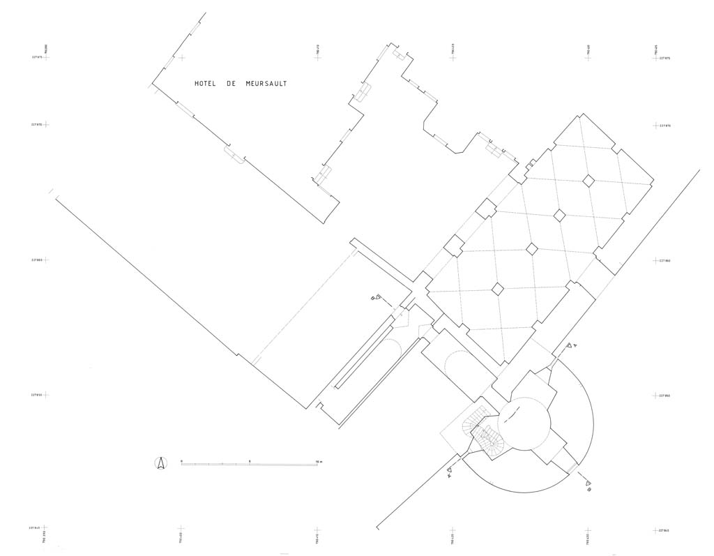 Tour Renard : plan du niveau inférieur.