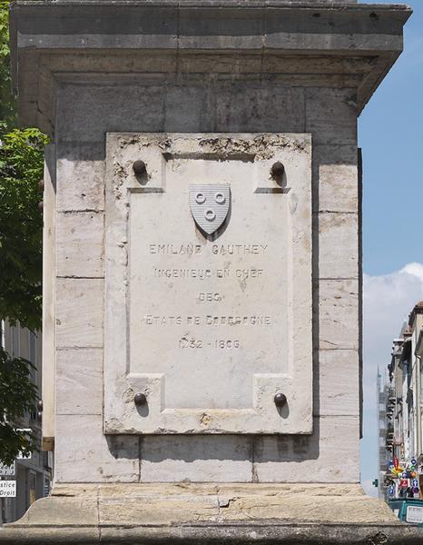 Détail des inscriptions, face sud.