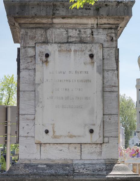 Détail des inscriptions, face nord.