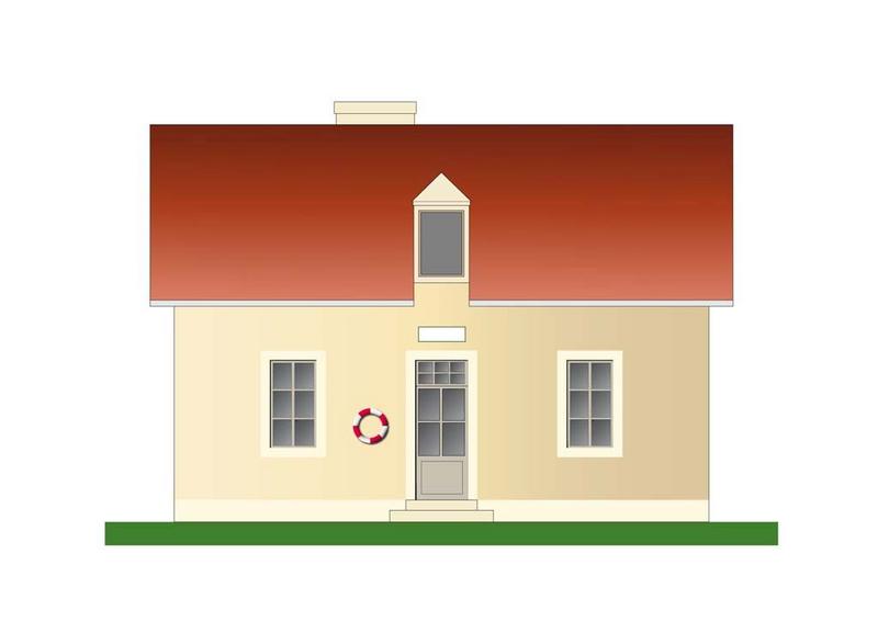 Maison d'éclusier sur le canal du Nivernais : il s'agit du type Chanoine.