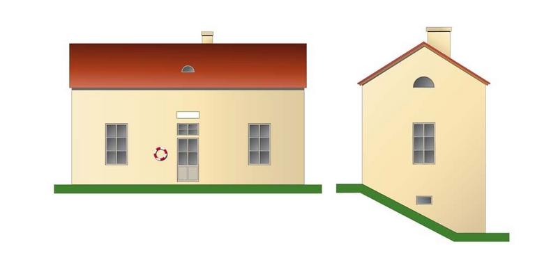 Maison d'éclusier sur le canal du Nivernais : il s'agit du type Foucherot.