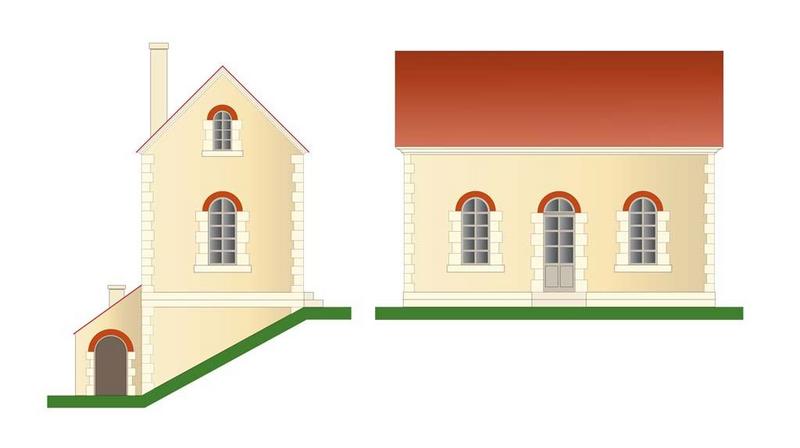 Maison d'éclusier sur le canal du Nivernais : il s'agit du type Hageau.