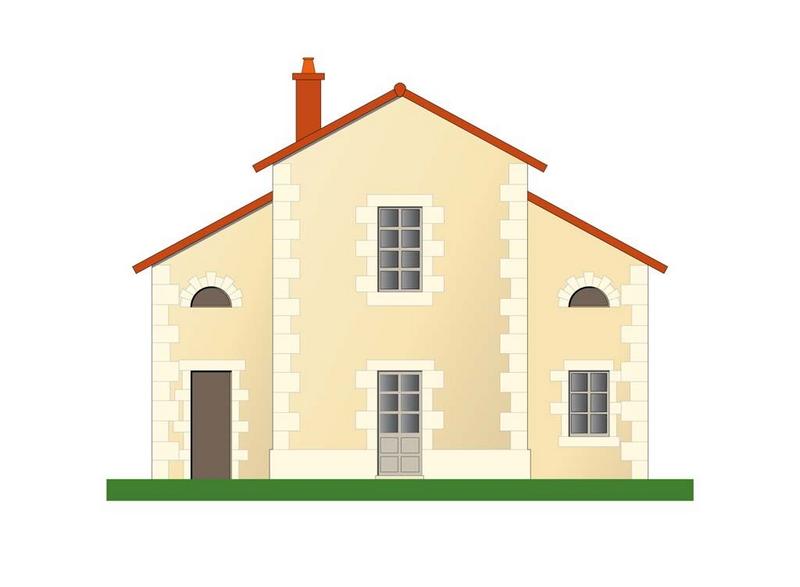 Maison éclusière sur le canal du Nivernais : il s'agit du type 'Orgues'.
