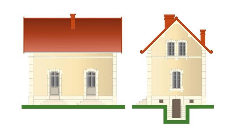 Maison d'éclusier sur le canal du Nivernais : il s'agit du type 'Panneçot'.
