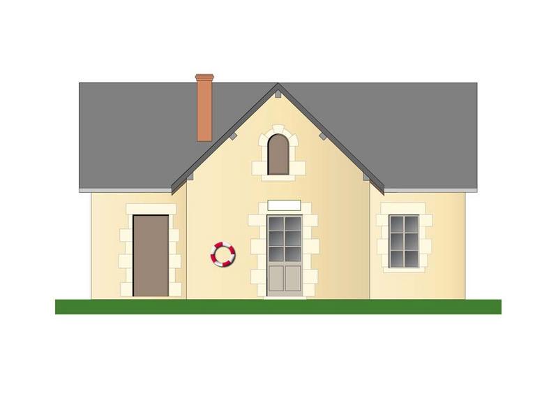 Maison éclusière sur le canal du Nivernais : il s'agit du type 'échelle d'écluses de Sardy'.