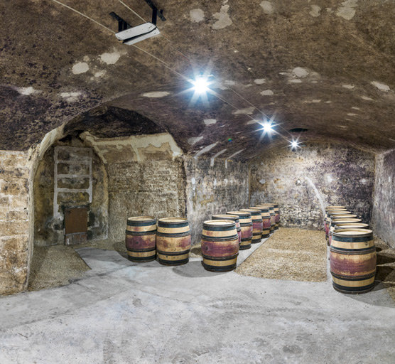 Caves, rez-de-chaussée : sur la gauche, niche d'une ancienne embrasure.