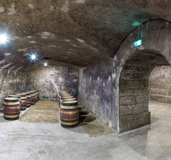 Caves, rez-de-chaussée : voûte en arc segmentaire.