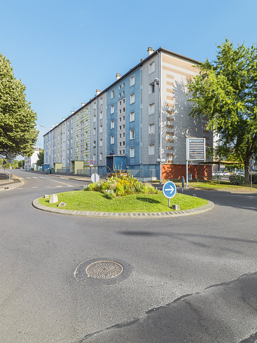 Bâtiment I, façade antérieure.