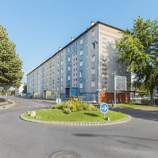 Bâtiment I, façade antérieure.