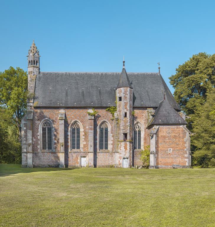 Elévation latérale droite de la chapelle.