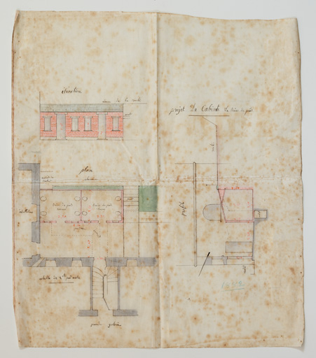 Projet de construction d'un bâtiment pour les bains de pieds (1882).
