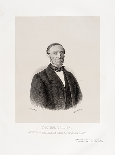 Portrait du docteur Tellier, médecin inspecteur des eaux de Bourbon-Lancy.