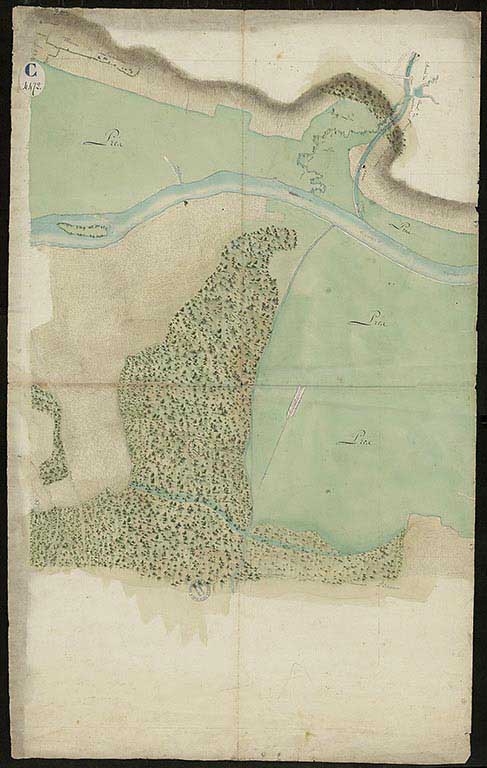 Plan n°11 du cours de la rivière sur les territoires d'Echenon et de La Perrière.