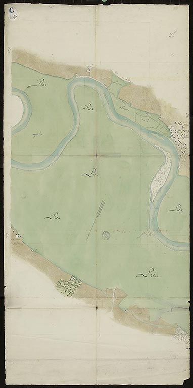 Plan n°15 du cours de la rivière sur les territoires d'Esbarres et de Pagny-le-Château.