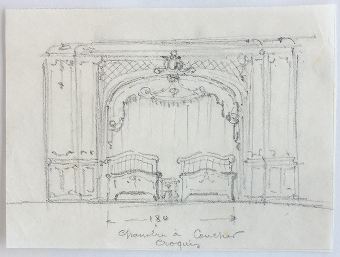 Projet d'alcôve pour la grande chambre.