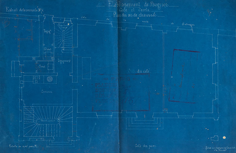 Cercle, plan du rez-de-chaussée (café).